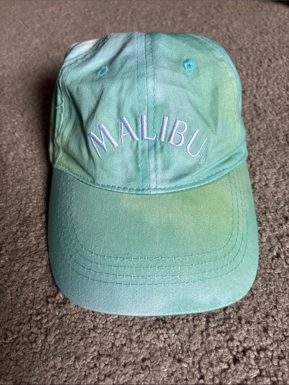 Malibu Drink Womens Teal & Mint Tie-Dye Baseball Cap